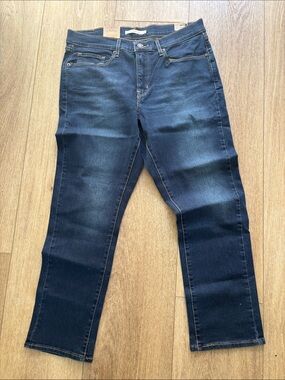 Levi's Dark Blue Classic Straight Ankle Jeans